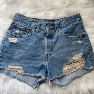 Levi’s 501 Distressed Jean Shorts